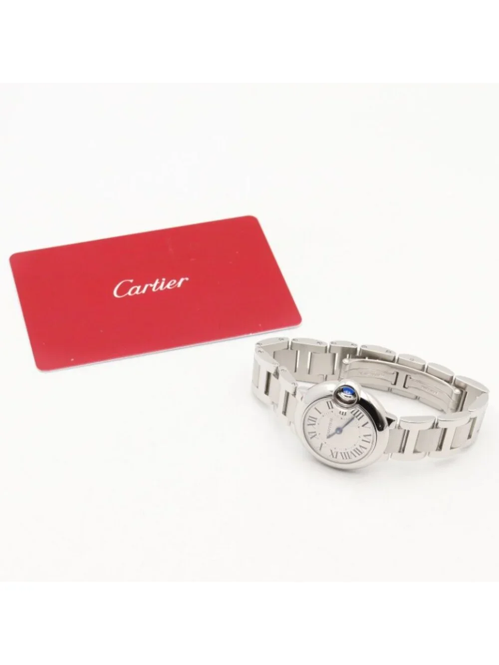 Cartier Watch Baron Blue SM Silver Stainless Steel